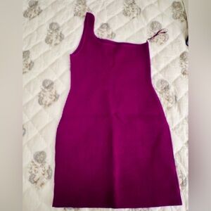 Elegant Purple One-Shoulder Dress
